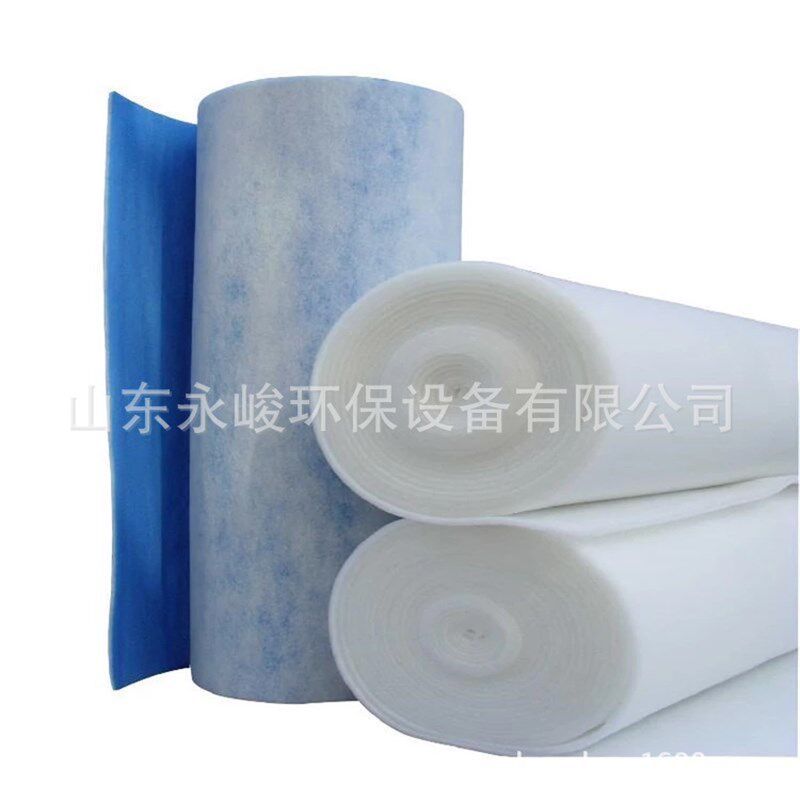 供应烤漆房过滤棉 空气过滤棉喷烤漆房纤维N滤料 蓝白色过滤棉