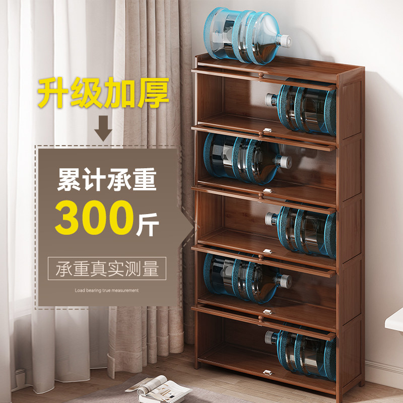 书柜带门实木收纳楼梯下储物w柜家用展示落地防尘置物书架立柜窄