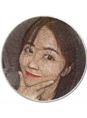 彩色钉子人像绕线画DIrY手工制作弦丝画易烊千玺人物定制照片礼物
