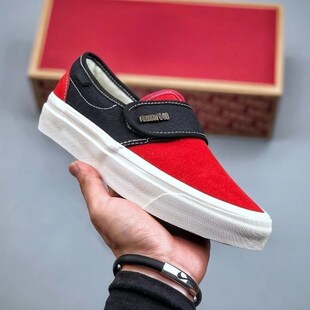 男女帆布鞋女款2025新款fog鞋子E白黑红高街字母满半印板鞋运动鞋