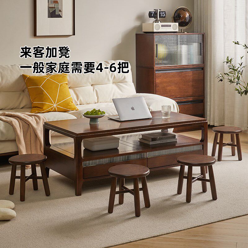 实木小矮凳圆凳方凳客厅沙发凳A垫脚凳进门换鞋凳木凳子茶几小板