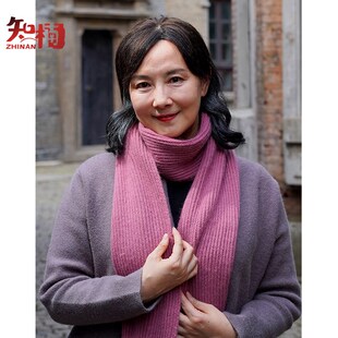 中老年人毛线围巾女士冬季加厚保暖中年妈妈老人围巾奶奶针织围脖