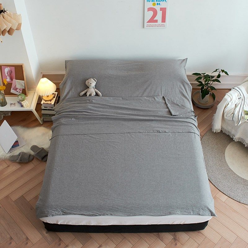 酒店隔脏睡袋水洗棉床单人被罩C枕套一体可拆分便携式出差旅行