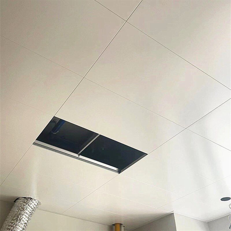 集成吊顶哑光白烤漆铝扣板平板300x300x6O00厨房卫生间铝天花
