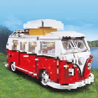 中国积木20003科技T1露营巴士汽车模型拼P装积木玩具21001