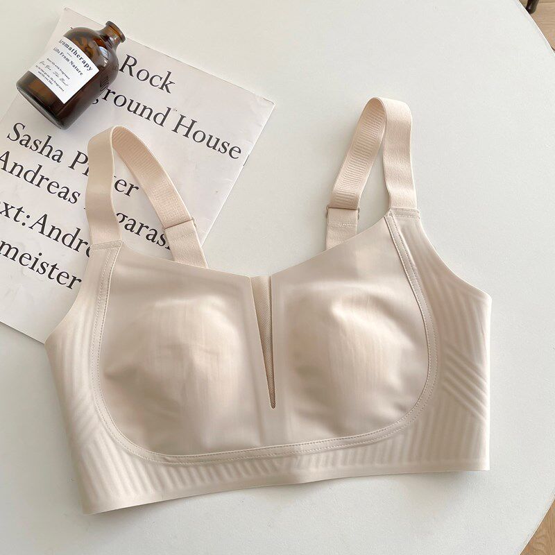 薄款内衣女大胸显小收副乳防下垂全罩杯兔耳朵大码Z调整型文胸