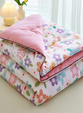 全棉春秋被印花被子4斤6斤8斤单双人春秋棉被2K00230被芯加厚2.2m