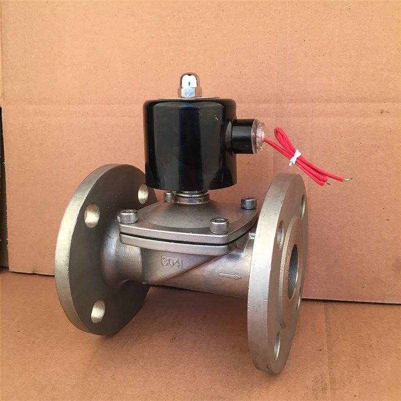 不锈钢法拉2W/ZCS/DF水用法兰电磁阀常闭/常开直动膜片法兰电磁阀