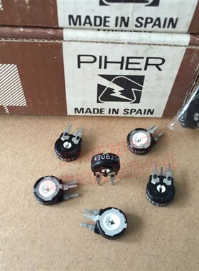 PT10LH进口西班牙PIHER 电位器470欧立式箭头孔直径10MM可调电阻