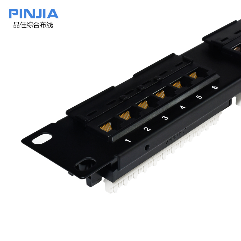 24口网线配线架cat5e配线架超五类24口网络配线架19英寸配线架