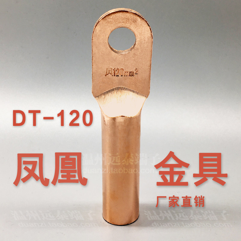 凤凰 铜鼻子DT-120MM平方 电缆铜接头 线鼻子 铜接线端