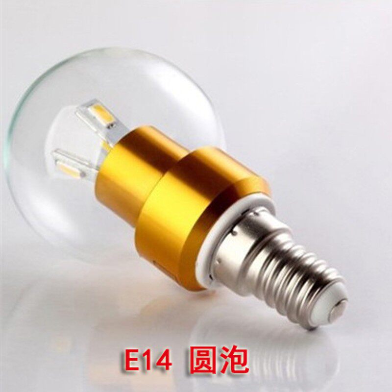 10个包邮E14灯泡3W5W7W蜡烛LED灯泡E27罗口光源螺口球泡水晶灯