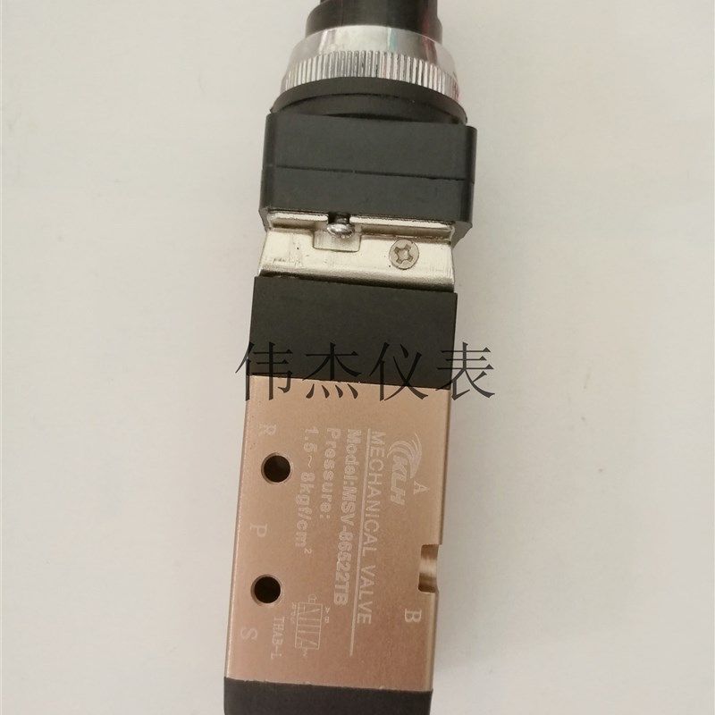 KLH气动机械阀86522TB旋钮式手转阀开关MV-08急停开关二位五通