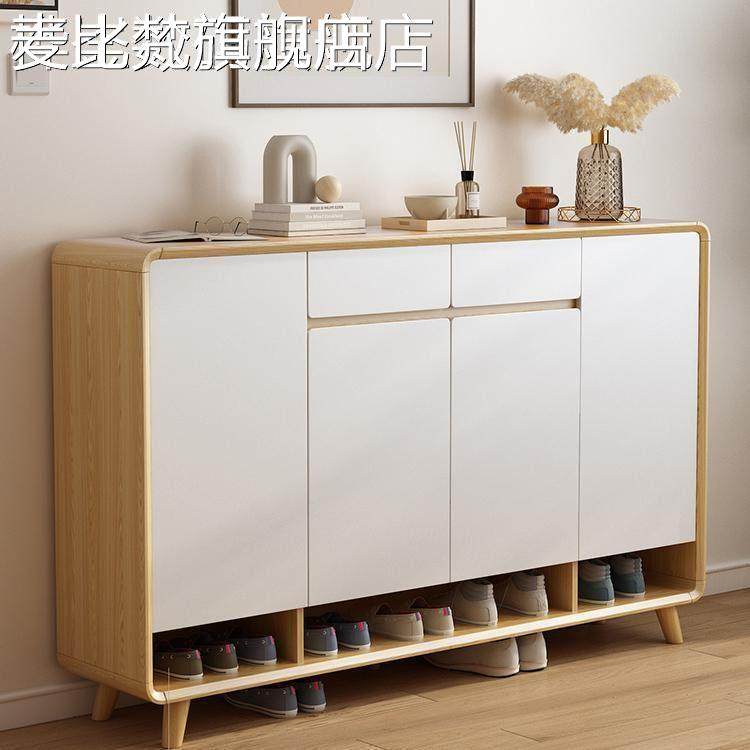 麦比梵入户鞋柜北欧家用门口实木色简约现代换鞋凳大容量新款进门玄关