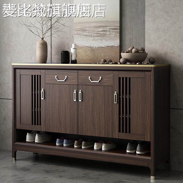 麦比梵鞋柜家用门口实木框入户新中式玄关大容量收纳储物现代简约门厅