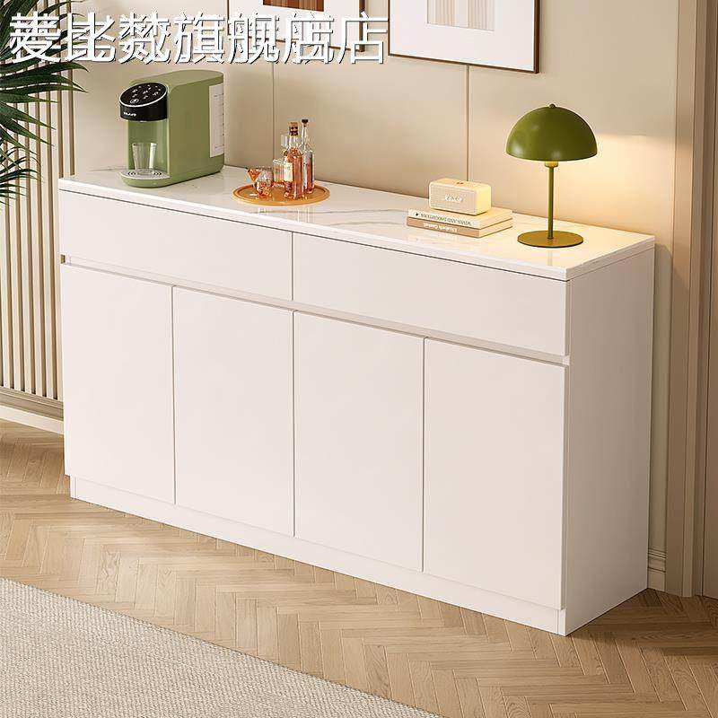 麦比梵家用2025新款现代简约客厅实木餐边柜靠墙一体厨房储物柜子