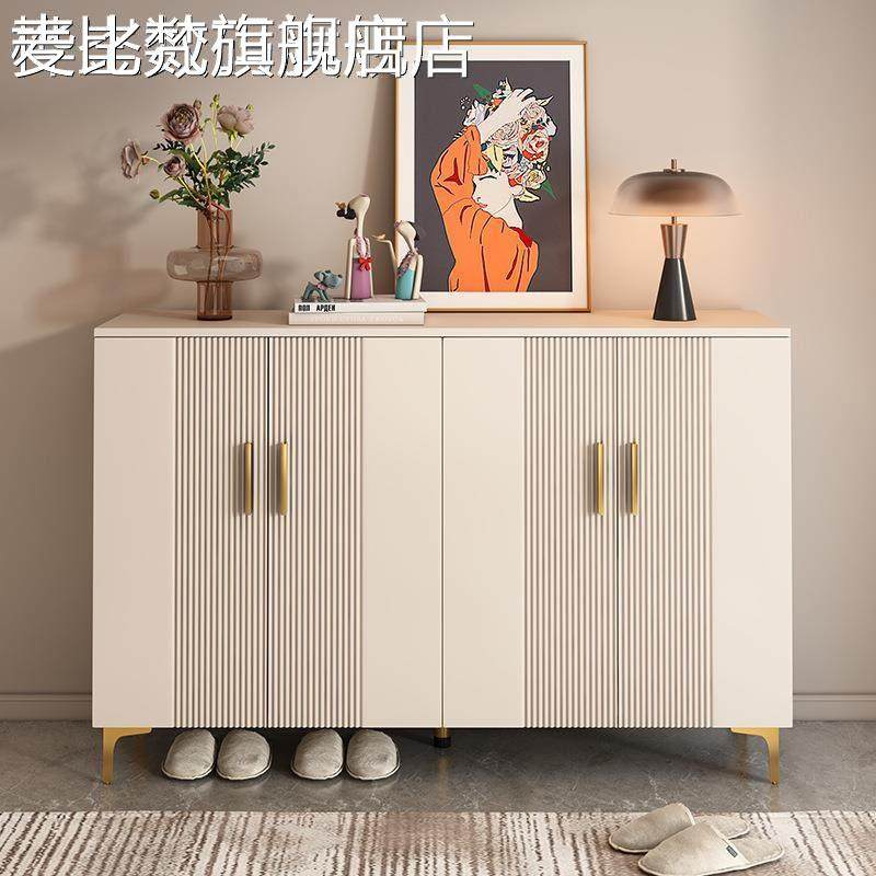 麦比梵意式轻奢实木生态板鞋柜现代简约家用门口玄关柜门厅柜阳台储物
