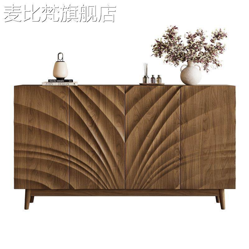 麦比梵中古风玄关柜法式入户鞋柜覆古置物柜玄关装饰柜收纳柜实木餐边