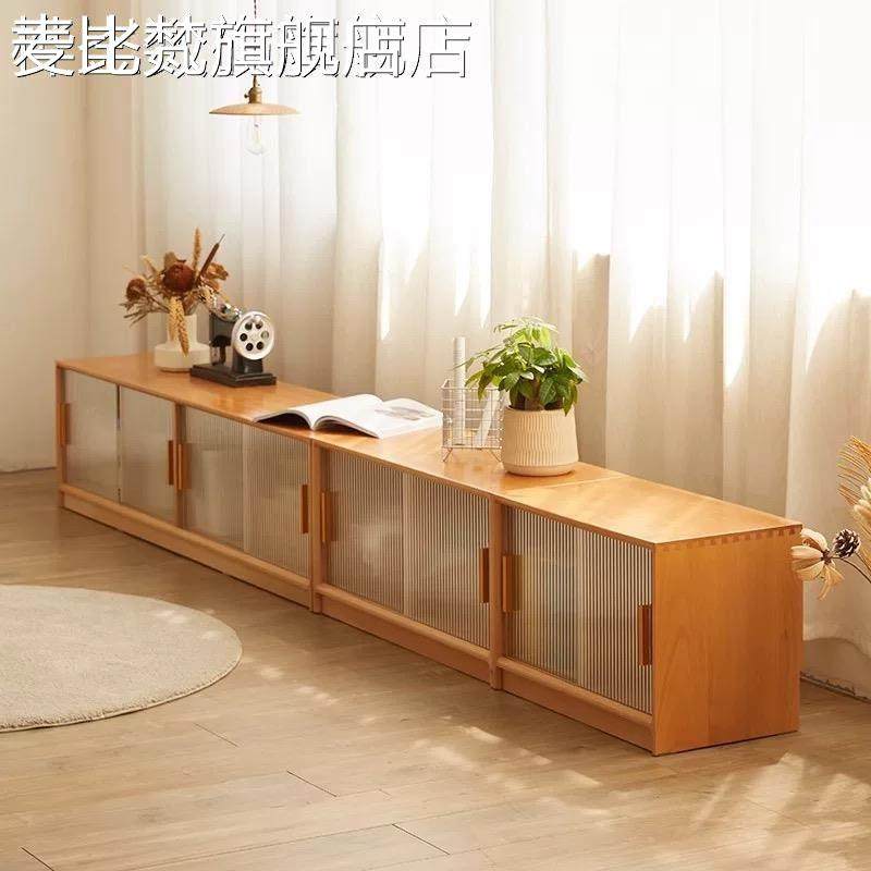 麦比梵实木飘窗柜矮柜地柜电视柜阳台柜卧室组合储物柜长条柜炕柜榻榻