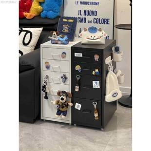 ins铁艺床头 柜 储物 桌 柜摆件饰品床笠拉车 麦比梵海尔默分类夹缝抽屉式 下多层抽屉 收纳