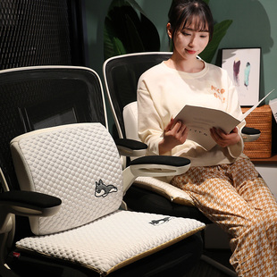 靠垫办公室腰靠长期久坐椅子靠背垫护F腰豆豆靠枕孕妇座椅腰垫神