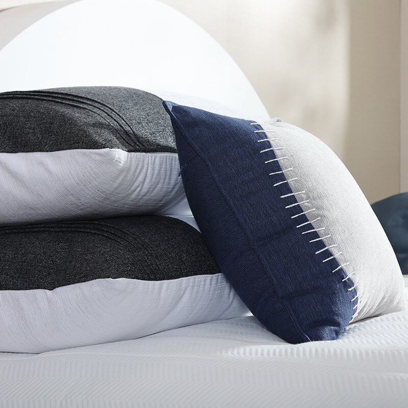 儿童十件套蓝黑色棒球抱枕3字腰枕售楼M部软装男孩样板间床品