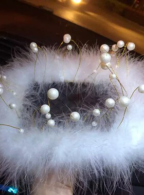 带灯款梦幻泡泡汽车车载白色羽毛防F滑垫仪表台摆件垫子用品装饰