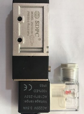 进口密封盛达气动SDPC电磁阀25210/25310-08/10  DC24V  AC220V