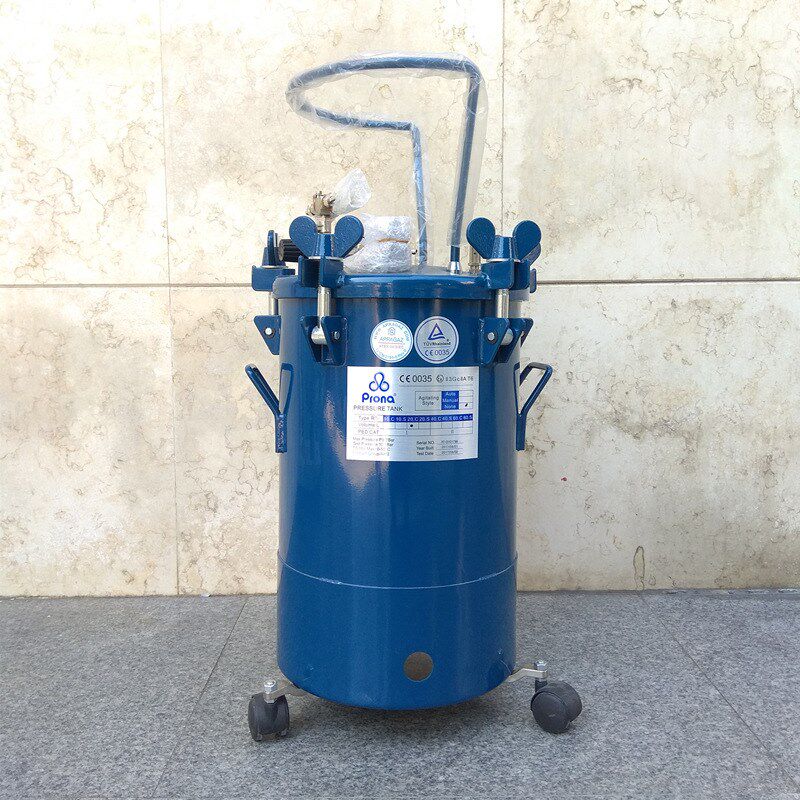 台湾宝丽prona气动压力桶RT-20E无搅拌油漆涂料喷枪压力罐5升10升