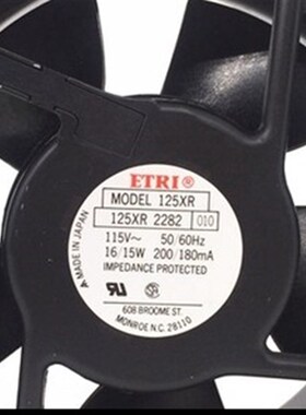 125XR0282090 125XR0280090 115V 16/15W 120*120*38MM ETRI风扇