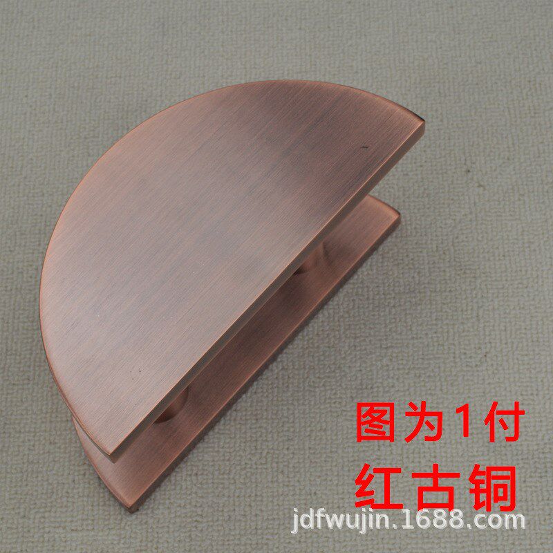 大门拉手简约拉丝光面半圆把手定logo制玻璃门R包厢木门酒店门扶