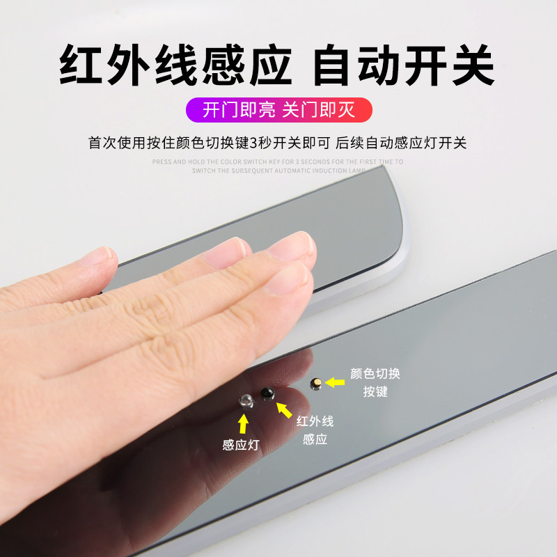 标致门槛条灯508 408 4008 50B08 2008车门迎宾踏板氛围灯改装装