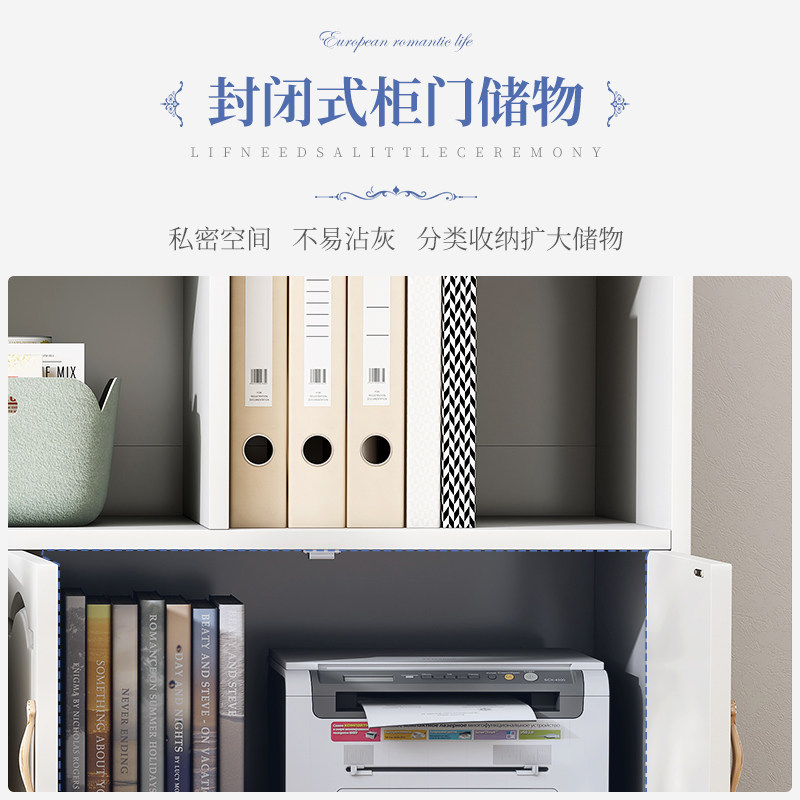 书柜落地家用客厅收纳架卧室转角置物架J简约学生书橱小型简易书