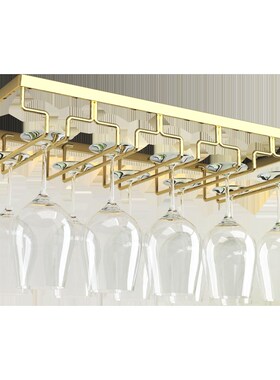 黑色304不锈钢红酒杯架家用y高脚杯架悬挂酒架子酒柜倒葡萄酒挂架