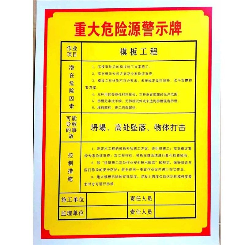 PVC标牌模板工程施工工地重大危险源警示牌标识牌防水防晒,鲜花速递/花卉仿真/绿植园艺,水枪,淘宝优惠券,粉丝福利购,淘宝优惠卷