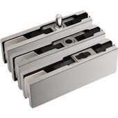 甄选加厚重型门夹15 19mm厚专用无框玻璃门夹304不锈钢一字夹胶玻