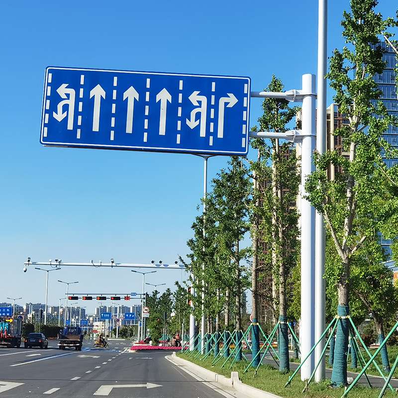 F型标志杆 交通道路单柱式 警示标志牌道标识杆 风景区交通标识牌