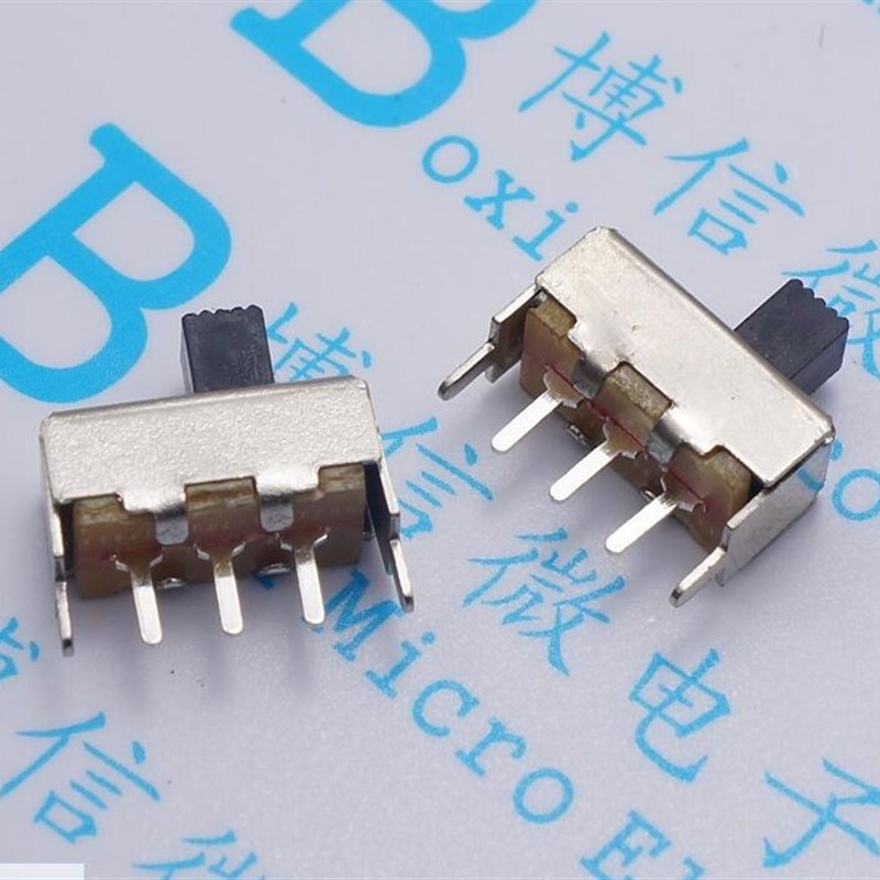 1k装 SS12F44 单刀双掷开关 SS12F44 拨动开关 三脚拨动开关