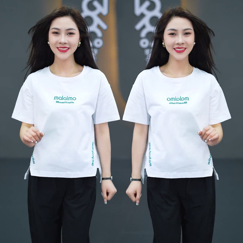 白色短袖t恤女装2023夏季新款宽松洋气短款女上衣设计感小众体恤