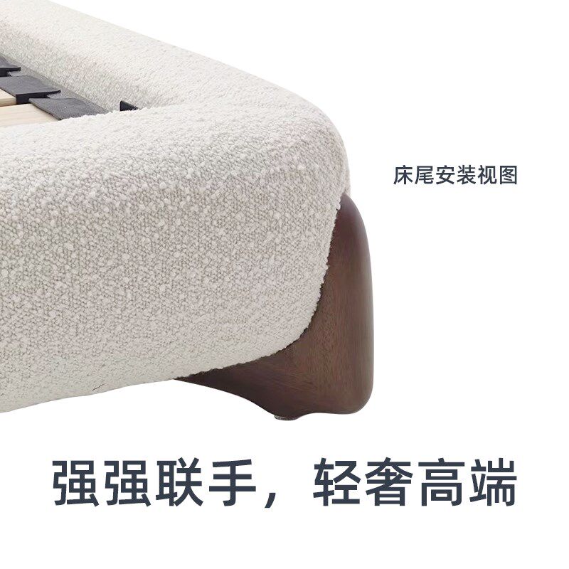 橡木床腿配套实木床脚搭配胡桃色沙发脚I床腿单人椅支撑腿床增高