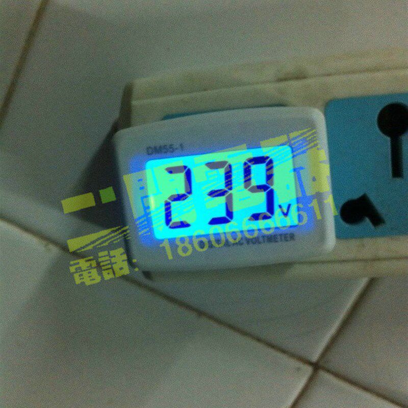 DM55-1插板表 数字液晶电压表 即插即用电压表 带背光 数显电压表