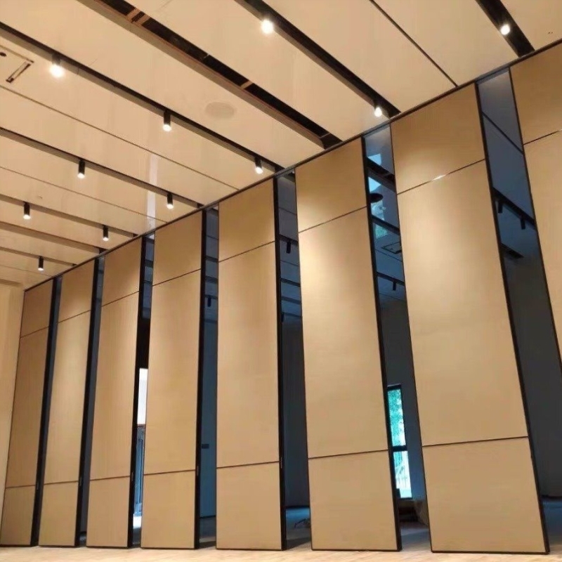 酒店移动推拉折叠隔断墙饭店包间活动伸缩隔音门铝合金高隔断隔墙