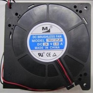 120 DC24V0.55A涡轮风扇120 32MM YM2412PLB1散热鼓风机12032 正品