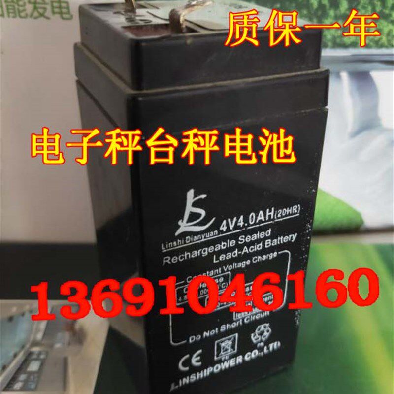 LlnshiDianyuan蓄电池4V4.0AH(20HR)玩具车 童车 电子称用LS电池