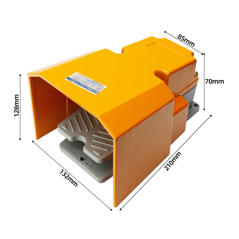 带防护厚铝壳冲床液压挤压纺织机脚踏开关LTH1/6 MDB-L21脚踩开关