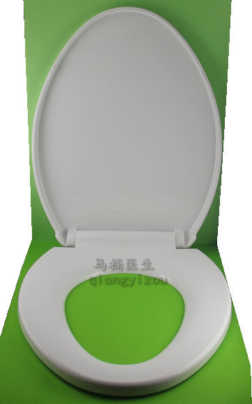 老式抽水马桶水箱配件 坐便器马桶盖板缓降通用座便盖白V形sw782B