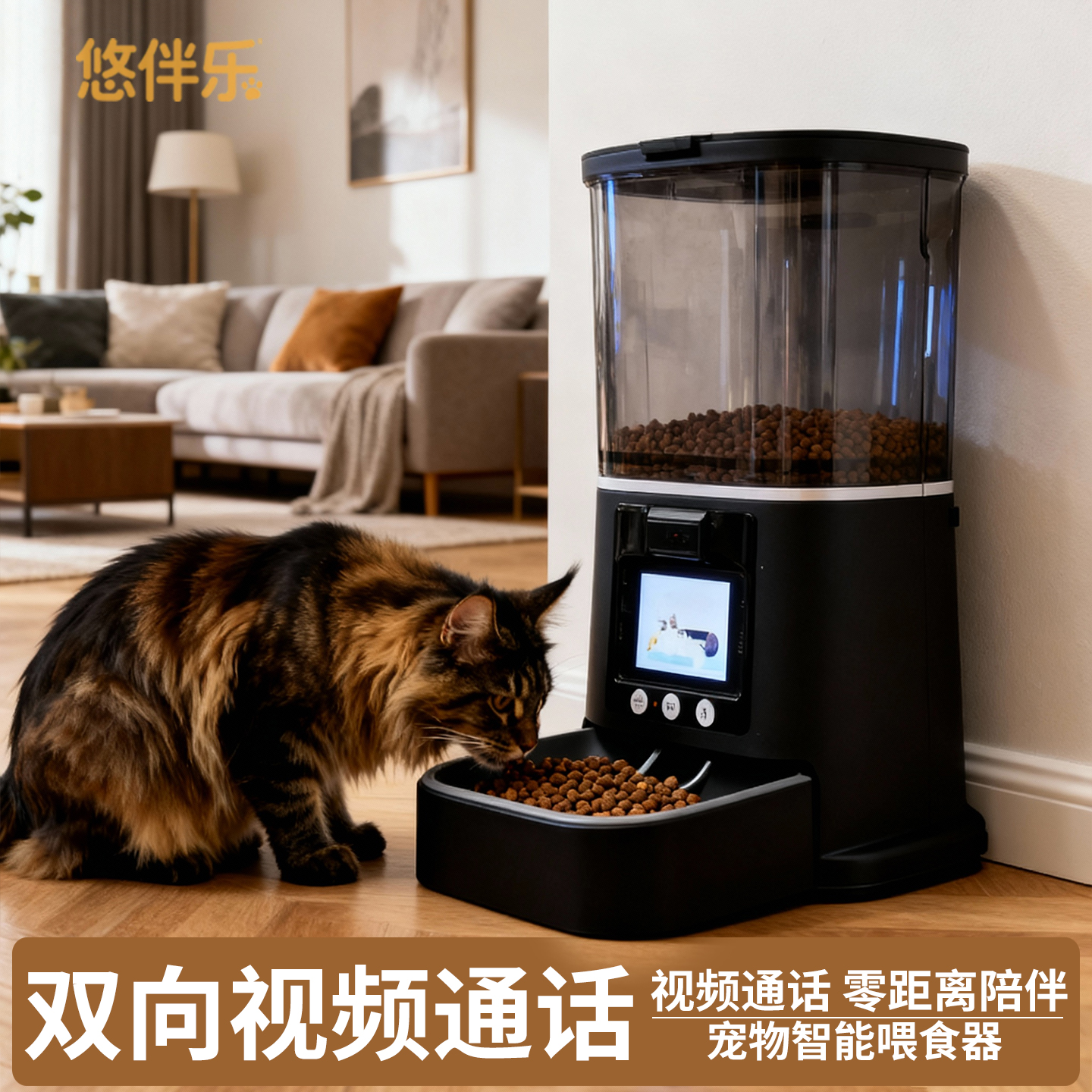双向视频通话智能喂食器