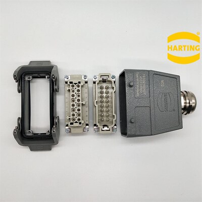 HARING重载连接器09330162601/2701双扣开孔底座上壳加高顶出线