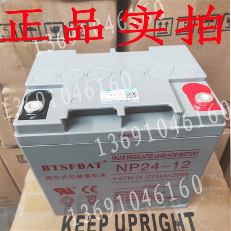 12V24AH蓄电池 UPS 消防 报警主机太阳能12V24A电瓶12V免维护电池