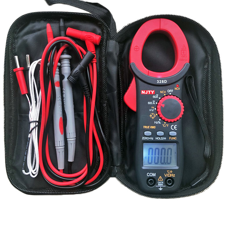 天宇328D数字直流钳型电流表钳表电压NCV汽车维修电路检测电流表